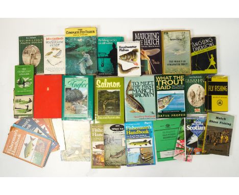 A collection of freshwater fishing books, vintage and modern