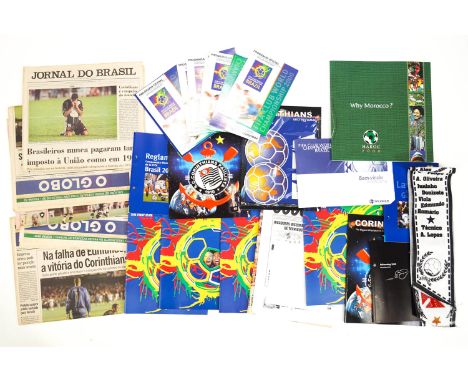 A collection of Football, FIFA Club World Championship, Brazil 2000,including programme (10), newspapers, Pennant, Press and 
