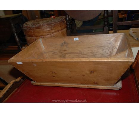 A pine dough trough. 30" x 18" x 11" high.