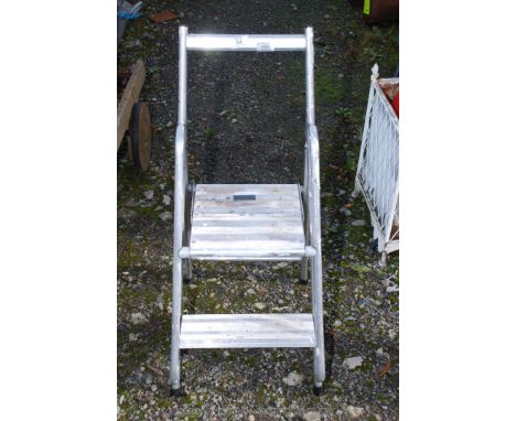 A 2 step Aluminum stepladder