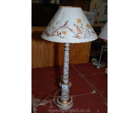 A tall table lamp.