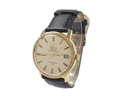 Omega Constellation Chronometer automatic gold plated and stainless steel gentleman's wristwatch, ref. 168018, circa 1968, si