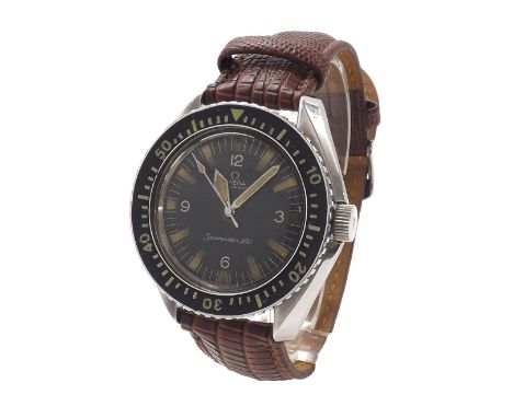 Omega Seamaster 300 automatic stainless steel gentleman's wristwatch, ref. 165024, circa 1966, circular black dial with quart