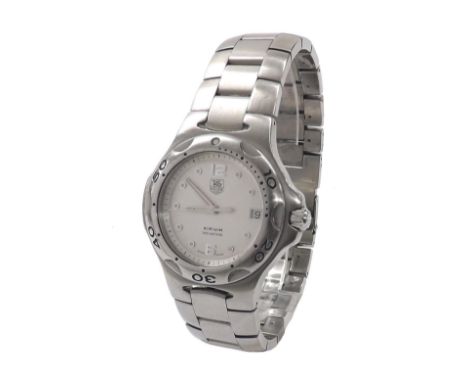 Tag Heuer Kirium 200m stainless steel gentleman's bracelet watch, ref. WL111E-0, silvered dial, rotating bezel, quartz, 40mm 