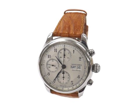 Longines Weems Chronograph automatic stainless steel gentleman's wristwatch, ref. 674.5251, circa 2000, limited edition no. 0