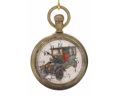 Elgin Watch Co. nickel cased lever pocket watch, 17 jewel lever movement, no. 13919479, the dial Arabic numerals and subsidia