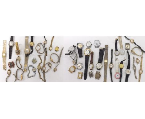 Quantity of ladies wristwatches to include Ruhla, Nivada, Avia, Timex, Lucerne, Newmark, Santima, Fortis, Sekonda