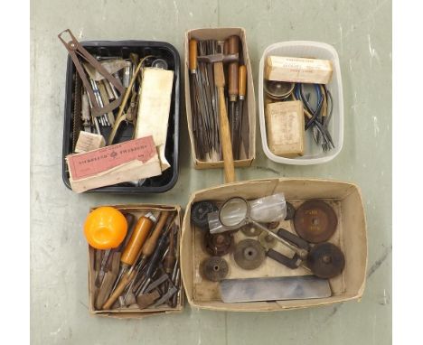 Quantity of various tools from a watchmakers workshop
