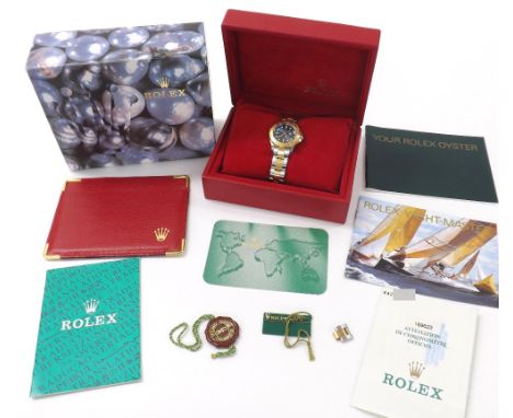 Rolex Oyster Perpetual Date Yacht-Master gold and stainless steel lady's bracelet watch,  ref. 169623, circa 2001, serial. no
