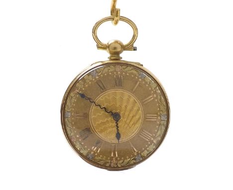 Attractive Early 19th century 18ct pocket watch, the fusee lever movement signed Jno' Cording, Temple Bar, London, no. 1879, 