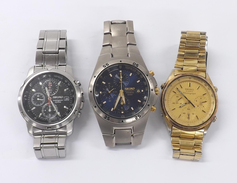seiko chronograph titanium 100m