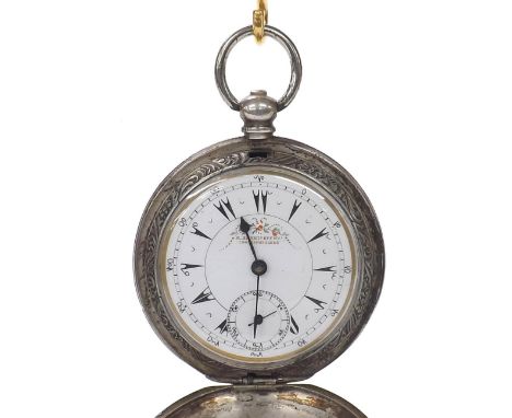 Turkish market silver (0.800) lever hunter pocket watch, the movement signed Billodes, the dial signed K. Serkisoff & Co, Con