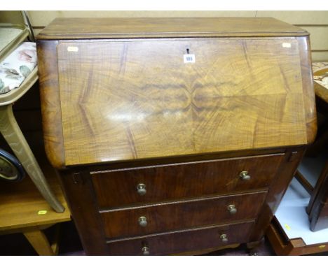 Vintage walnut fall front bureau