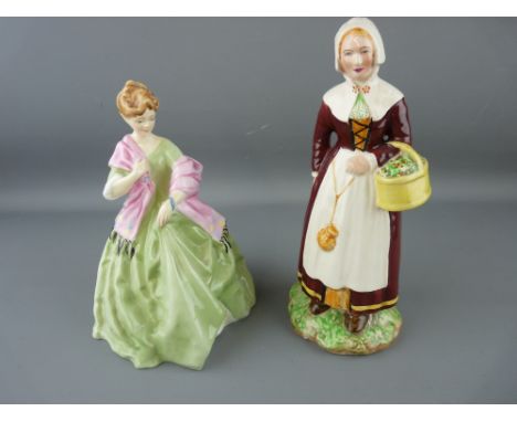 Royal Worcester lady figurine 'First Dance' no. 3629 and a Falconware figurine 'Mary'