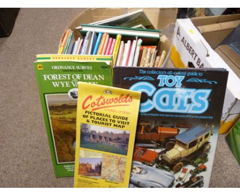 Box of Ordnance Survey and similar maps and guides etc