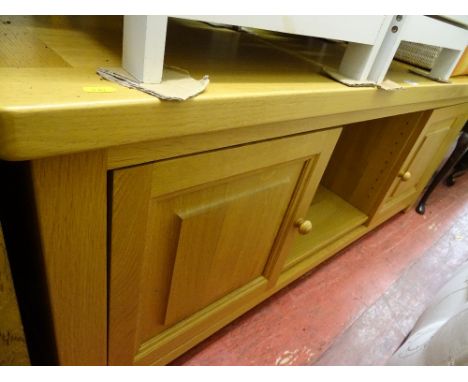 Modern light oak low sideboard