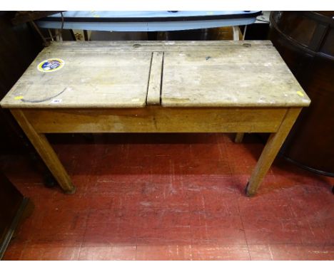 Vintage twin flap school desk