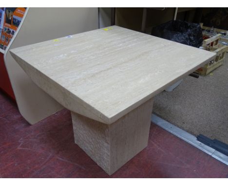 Light coloured stone occasional table