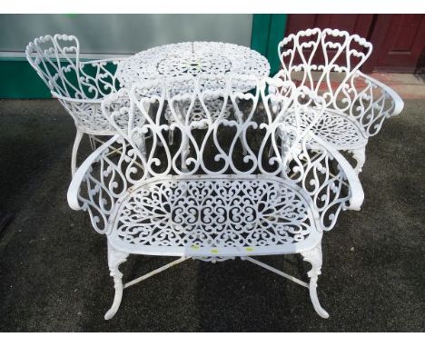 Four piece metal garden set