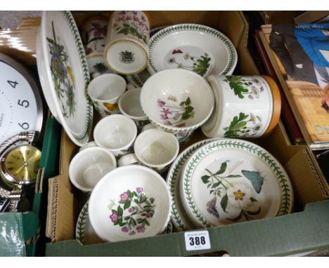 Box of Portmeirion 'Botanic Garden' etc pottery