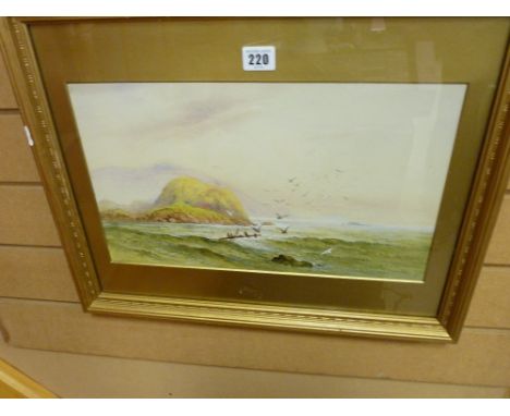 Watercolour - seascape, indistinctly signed