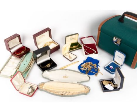 A COLLECTION OF JEWELLERY AND WRISTWATCHES to include Rotary ladies and gentleman's watches At present, there is no condition