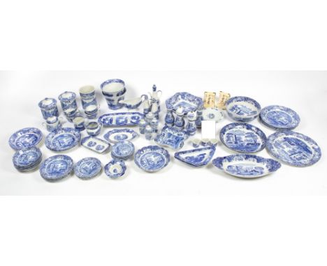 A LARGE COLLECTION OF LATE 20TH / EARLY 21ST CENTURY SPODE ITALIAN PATTERN BLUE AND WHITE CHINA to include dinner wares, bowl
