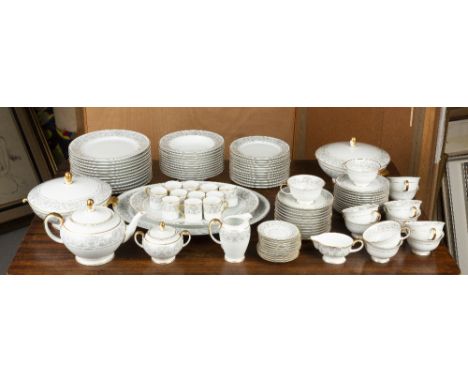A ROSENTHAL CLASSIC ROSE COLLECTION DINNER, TEA AND COFFEE SERVICE  for twelve, 107 pieces in total (one coffee cup lacking) 