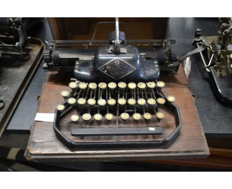 A vintage Blick model 9 portable typewriter in case