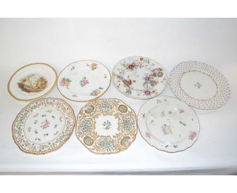 Quantity of ceramic plates including a Red Anchor Chelsea plate, two Spode Felspar plates, further plate possibly Swansea wit