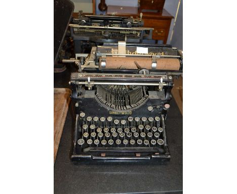 A vintage Underwood typewriter