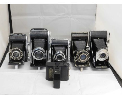 Six camera's: to include an Ensign Prontor II; an Ensign Selfix 620; an Ensign Selfix 1620; and Ensign Prontor II; a Kodak St