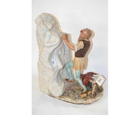 A Capodimonte limited edition figure made to commemorate the 500th anniversary of the birth of Michelangelo, this example num