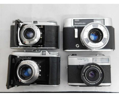 Four Voigtlander camera's: to incldue a Voigtlander Perkeo I; a Voigtlander Vito; a Voigtlander Dynamatic; and a Voigtlander 