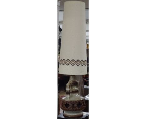 A 1970s West German Stein Keramick pottery floor lamp, H135cm
