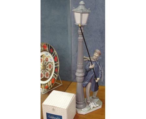 A Lladro lamp lighter figure, 48cm 