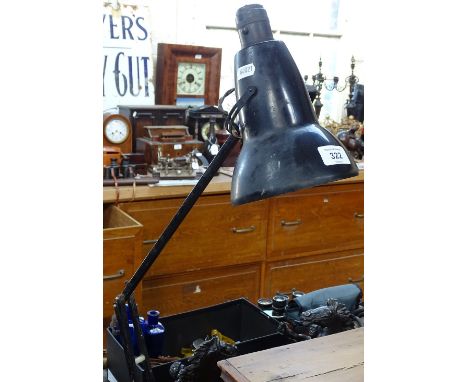 A Vintage black anglepoise table lamp, and another 