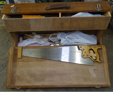 2 carpenter's tool chests and tools 