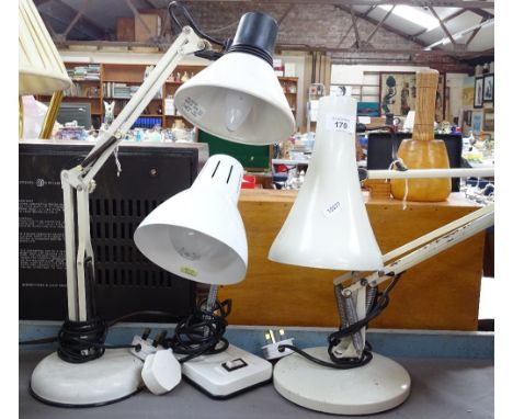 A Vintage anglepoise table lamp, and 2 others 