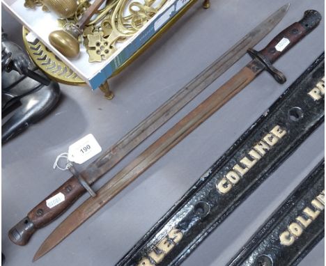 A United States bayonet, 55cm, and another Vintage bayonet 