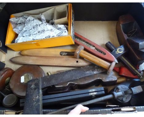 Carpentry tools, tape etc 