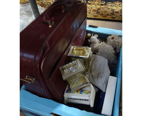 Sheep, a carriage clock, a Cartier case etc 