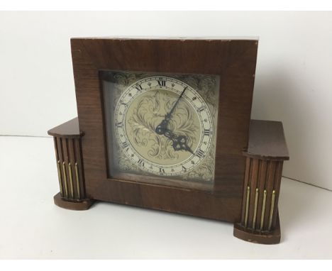 Rotherham Deco Mantel Clock, Platform Balance Movement - Working 