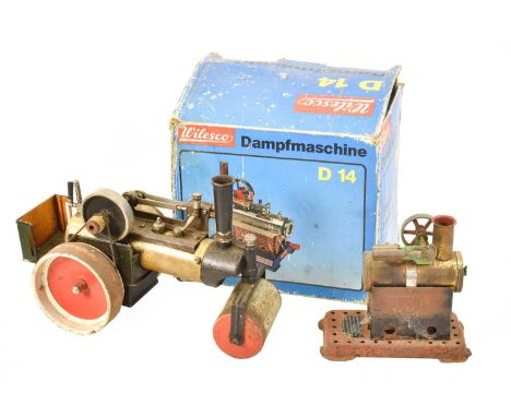 (G, has been fired, box F-P) together with a scratch/kit built traction engine and a small Mamod engine (both F-P) (3)