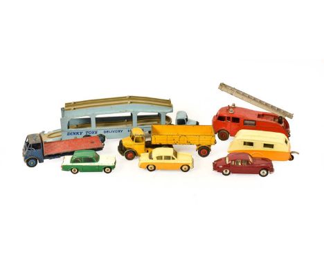 166 Sunbeam Rapier, 195 Jaguar, 189 Triumph Herald, 190 Caravan, 555 Fire engine, 521 Bedford artic, 512 Guy flat and 982 Pul
