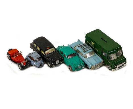 Commer Security Express Limited, Vauxhall Cresta, FX4 Taxi, Jaguar 3.4, MG PB Midget (all G-F) BMW Isetta (F-P) (6)