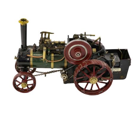 15", 38cm long, together with a wooden model Threshing Machine, a Ransomes Threshing Machine catalogue 1950 and The Origin to