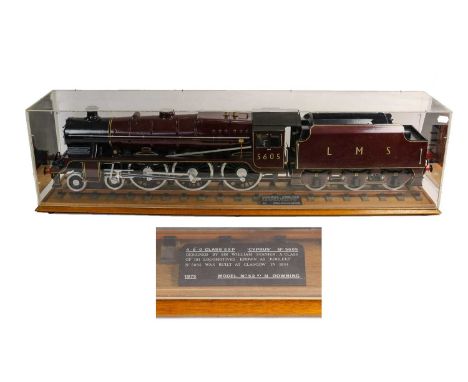 constructed in wood finished as LMS 5605 Cyprus, built in 1975 by N Downing (Model No.52) in acrylic case