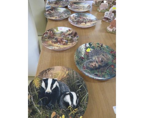 WEDGWOOD COUNTRY DISPLAY PLATES, AND TWO ROYAL DOULTON FIRST STEPS TOGETHER DISPLAY PLATES.