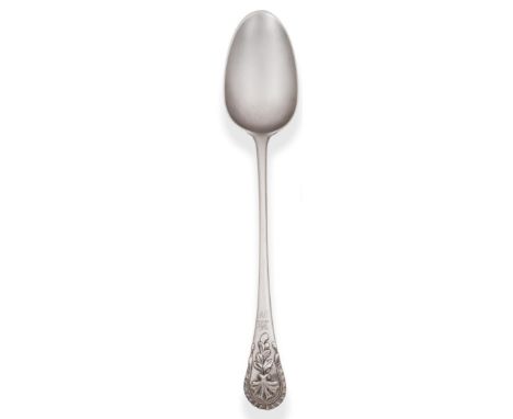 A George III Silver Basting Spoon, maker's mark WT, probably William Tant, Grimwade unregistered 3905, London probably 1765, 